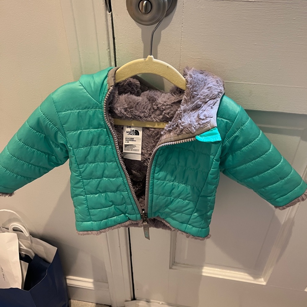 The North Face Kids Puffer Jacket - Teal and Gray